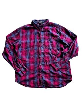 Columbia Plaid Flannel Regular Fit Button Up Long Sleeve Shirt Sz L Casual Comfy